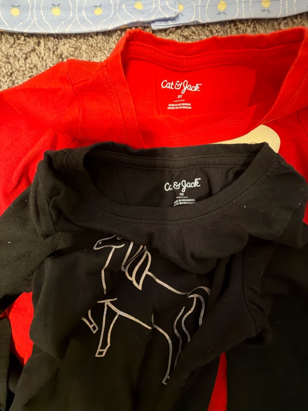 Size 3 Cat & Jack, Carter & Kids headquarters Long-Sleeve Tee with Heart Graphic - Picture 4 of 4